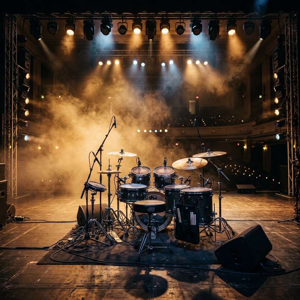 Drums Lesson Background - Acoustic drumkit
